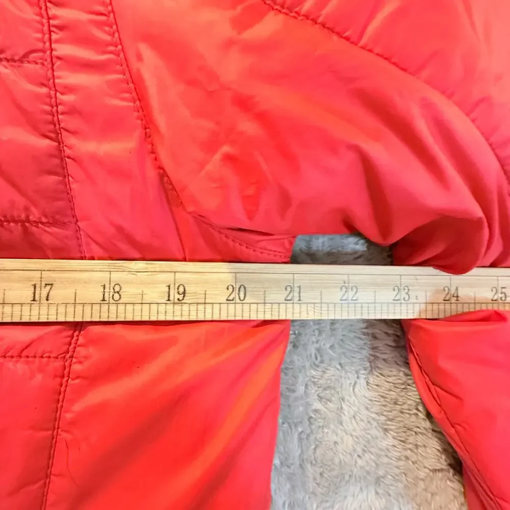 LL Bean Reversible Red Puffer Jacket Sherpa Fleece Plush Lined XL 18 Boys